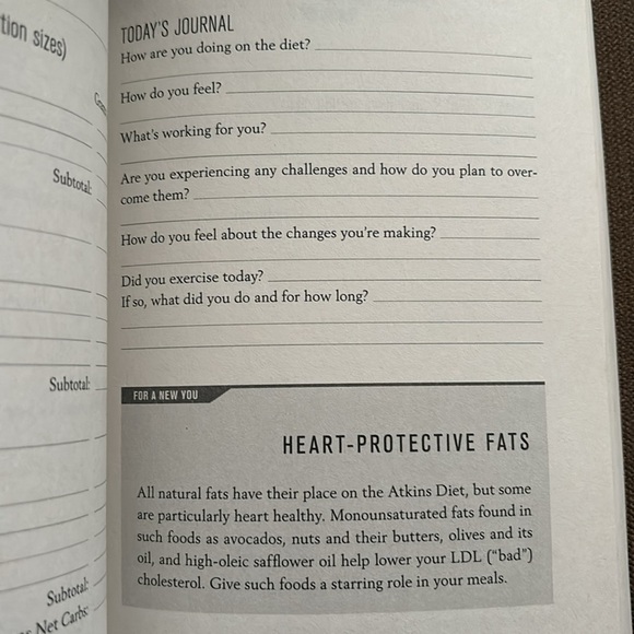 The New Atkins for a New You Workbook: A Weekly Food Journal to Help You book - Picture 3 of 3